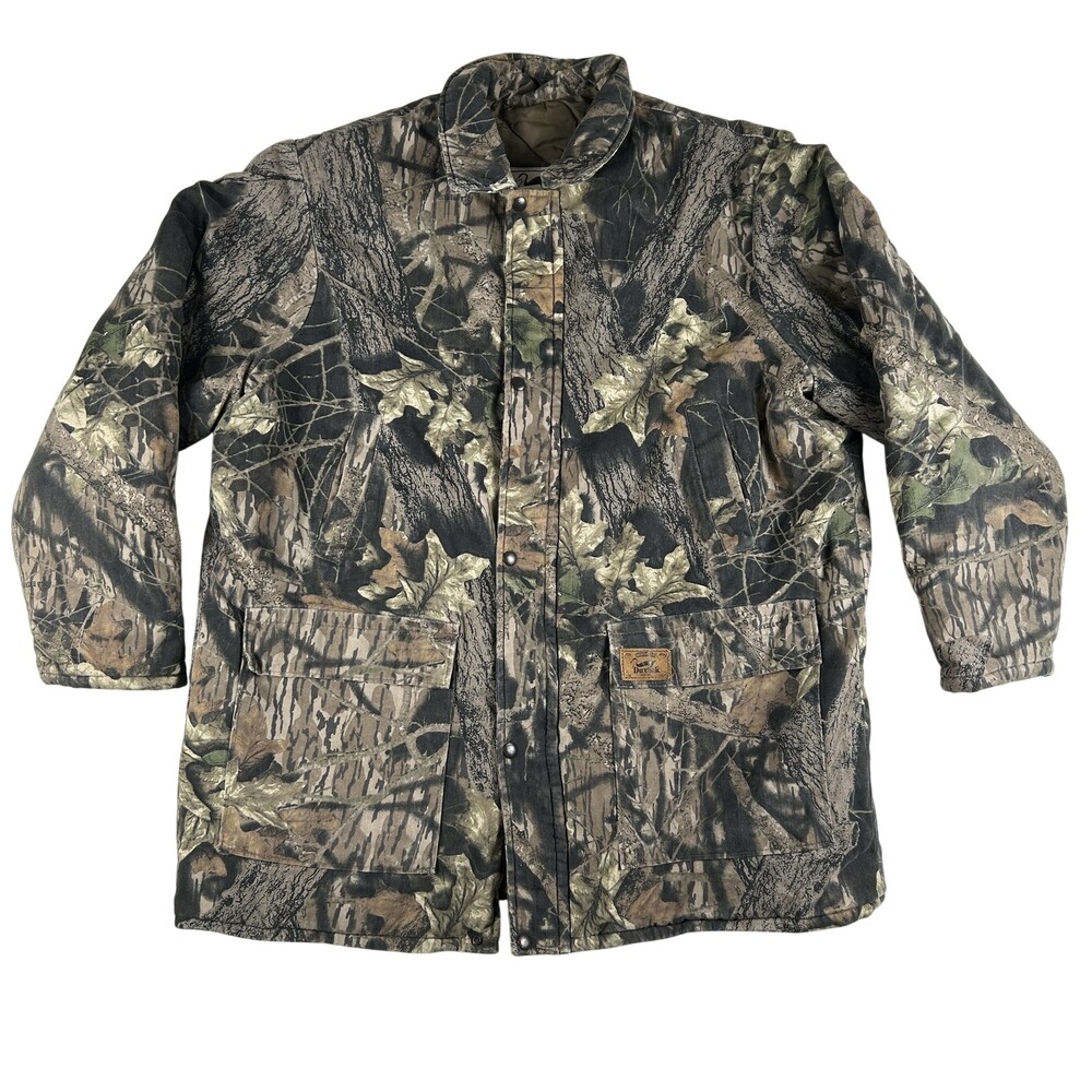Vintage Duxbak Jacket Mens XL Camo Canvas Insulated Hunting Parka Made USA